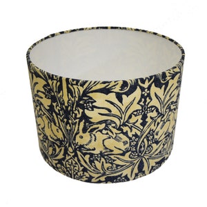 William Morris - Brer Rabbit - Indigo / Vellum - Lampshade Stunning Handmade