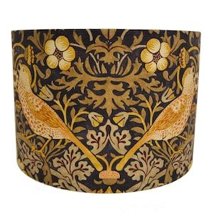 William Morris - Strawberry Thief - Grape / Gold - Lampshade Stunning Handmade