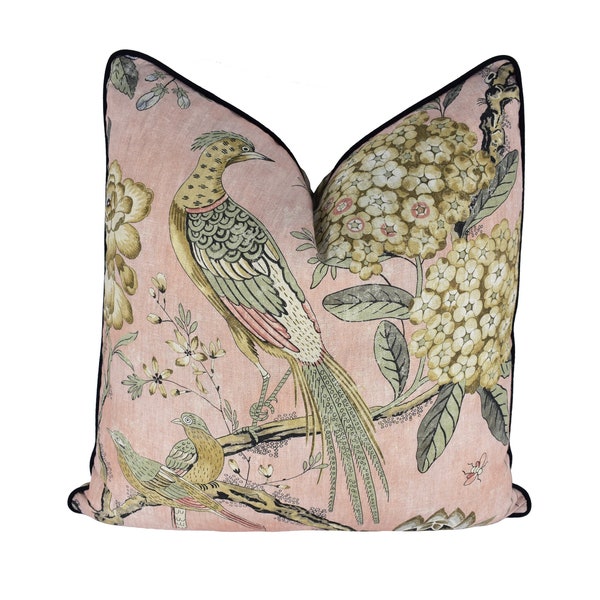 Thibaut - Villeneuve - Blush - Cushion Cover Pillow Throw Designer Home Decor