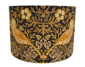 William Morris - Strawberry Thief - Grape / Gold - Lampshade Stunning Handmade