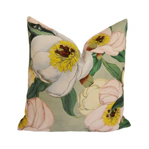Designers Guild - Paeonia Albiflora - Celadon - Kissenbezug Kissen werfen Beeindruckendes Wohndekor