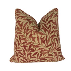 William Morris - Willow Boughs - Biscuit / Terracotta - Cushion Cover Throw Pillow Designer Home Decor