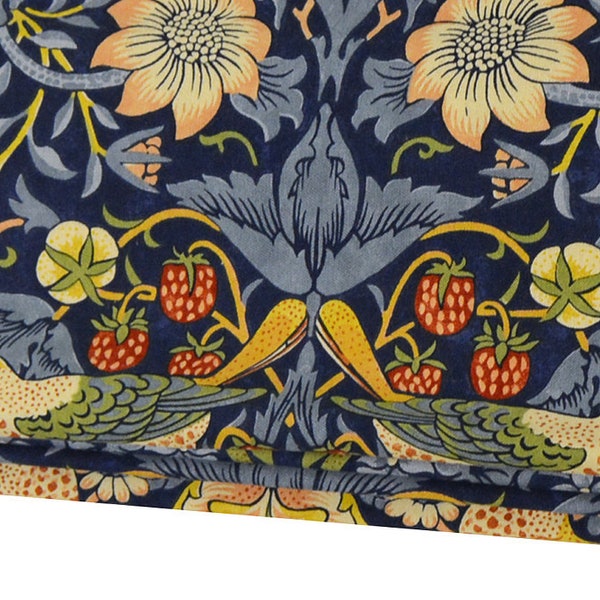 William Morris - Strawberry thief - Indigo / Mineral - Made To Measure Professionally Made Roman Blind