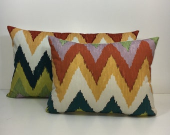 Martyn Bullard Schumacher Adras Ikat Adras ikat pillow cover in Caravan 20 x