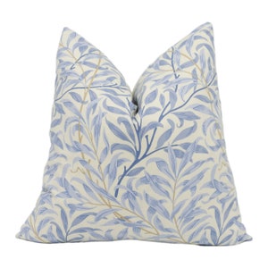 William Morris - Wilgentakjes - China blauw/crème - Kussenhoes Sierkussen Designer Home Decor