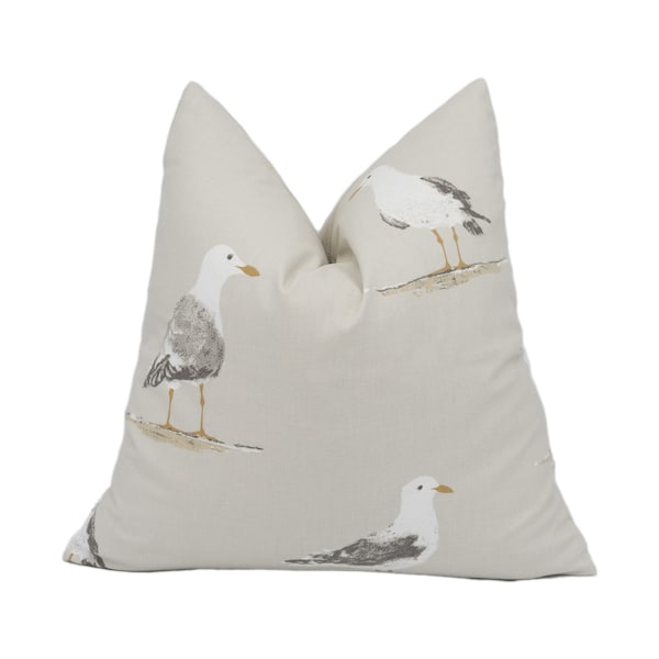 Sanderson - Shore Birds - Treibholz - Whimsical Seaside Seagull Kissenbezug HandgemachtEs Kissen Designer Home Deco
