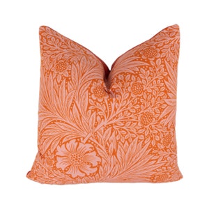 William Morris - Marigold - Orange / Pink - Cushion Cover Throw Pillow Designer Home Decor