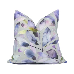 Voyage - Brympton - Heather Duck Egg - Wonderful Leaf Design Kissenbezug Handmade Dekokissen Designer Home Décor