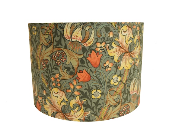 Vintage New William Morris Golden Lily Lampshade copper *Choose Inner lining* 