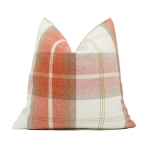Porter & Stone - Balmoral - orange brûlé - housse de coussin tartan écossais - coussin fait main - décoration d'intérieur design