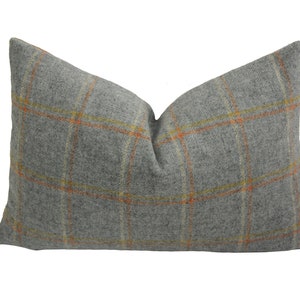 Abraham Moon - Glen Lyon - Sage - 100% Wool Cushion Cover - Designer Plaid Pillow Cover - Handmade Custom Abraham Moon Pillow