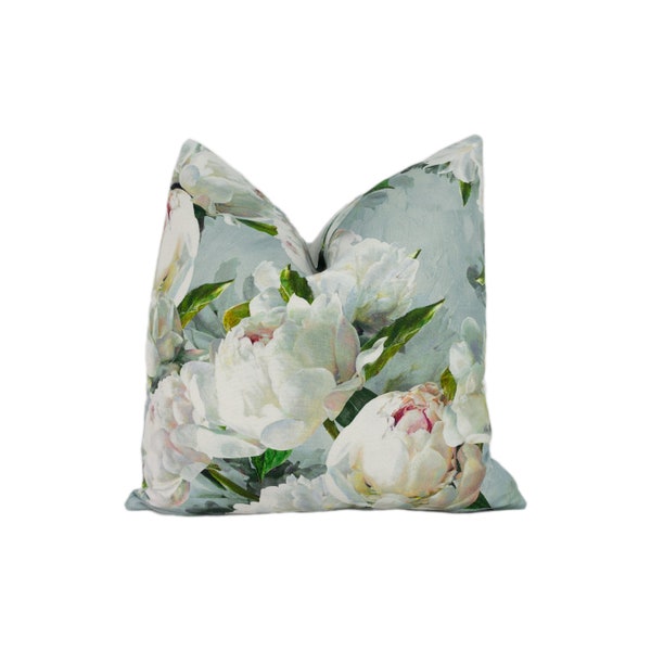 Designers Guild - Peonia Lino - Zinc - Stunning Cushion Cover Throw Pillow Designer Home Decor