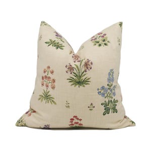 Lisa Fine - Vita - Natural - Pretty Small Scale Romantic Floral Designer Cushion Cover - Luxury Throw Pillow - Handmade Home Decor - Scatter