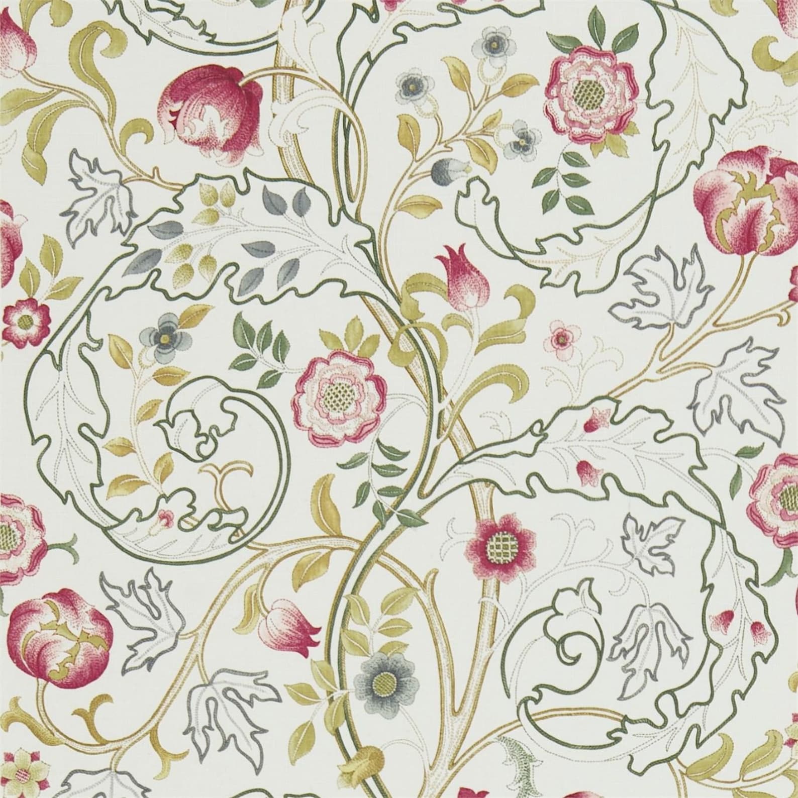 William Morris Fabric Mary Isobel Pink/ivory Made to Etsy Canada