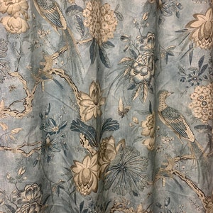 Anna French Fabric - Thibaut - Villeneuve Aqua-  Made to Measure Curtains - Designer Drapery