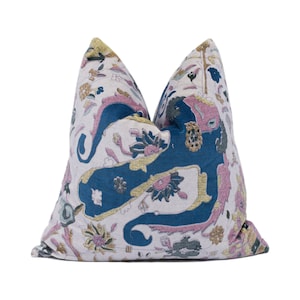 Prachtige Oost-Aziatisch geïnspireerde paarse fluwelen kussenhoes - handgemaakt sierkussen - Designer Home Decor