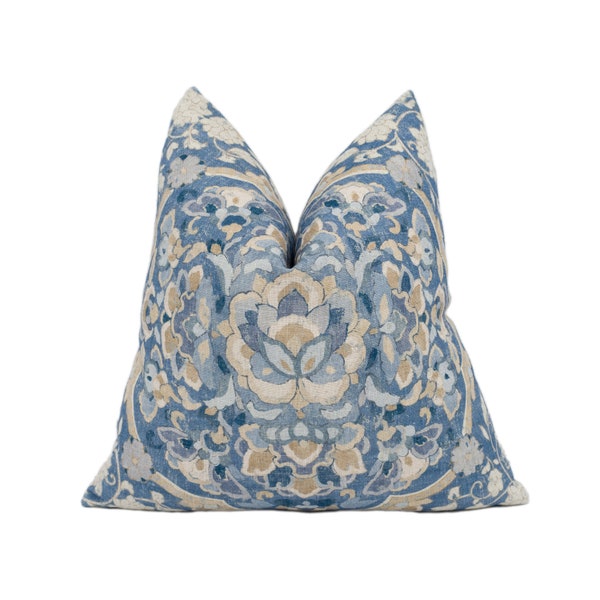 GP & J Baker - Kiana - Blue - Stunning Cushion Cover Handmade Throw Pillow Designer Home Décor