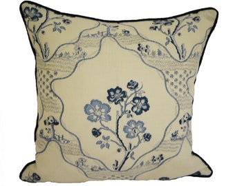 Schumacher - Marella - Delft - Cushion Cover Pillow Throw