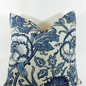 William Morris Pink & Rose Indigo / Vellum Classic British Designer Cushion Cover Throw Pillow Home Decor image 2