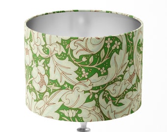 William Morris - Bachelors Button - Leaf Green / Sky - Lampshade Stunning Handmade