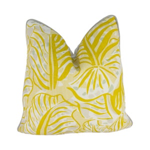 Christopher Farr x Raoul Dufy - Mille Feuilles - Lemon - Iconic Fresh Contemporary Designer Cushion Cover - Handmade Throw Pillow