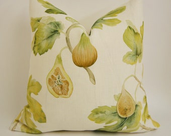 Sanderson - Harvest Fig - Garden Green - Cushion Cover Throw Pillow Designer Home Decor
