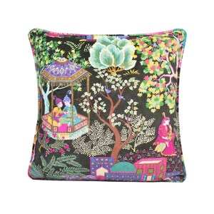 a decorative pillow with a colorful design on it