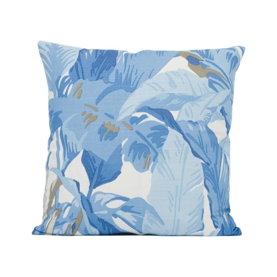 WoGuangis Chinoiserie Garden Scenery Throw Pillow Cushion Blue Pagoda