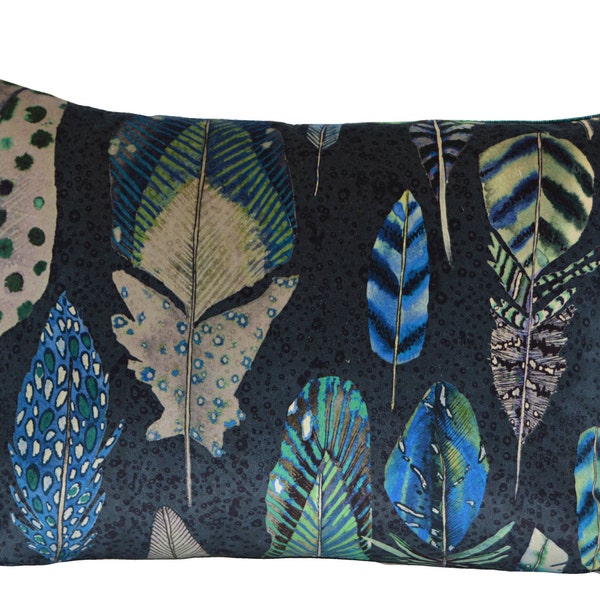 Designers Guild - Quill Velvet - Cobalt Stunning Cushion Cover Throw Pillow Designer Home Decor