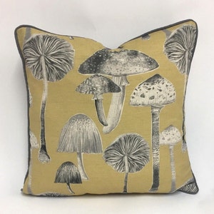 Voyage Decoration Toadstools Corn Funky Illustrated Mushroom Cushion Cover Handmade Throw Pillow Designer Home Decor image 2