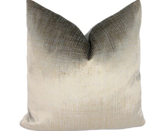 Harlequin - Osamu - Oatmeal - Lustrous Mesh Effect Velvet Cushion Cover Throw Pillow Handmade Designer Home Decor