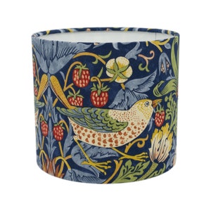 William Morris - Strawberry Thief - Indigo/Mineral - Lampshade Stunning Handmade
