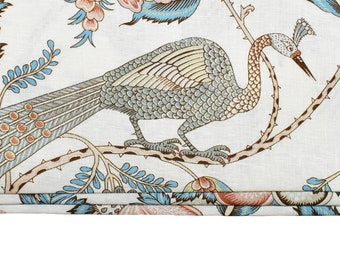 Schumacher - Campagne - Peacock & Rouge  - Made To Measure Professionally Made Roman Blind