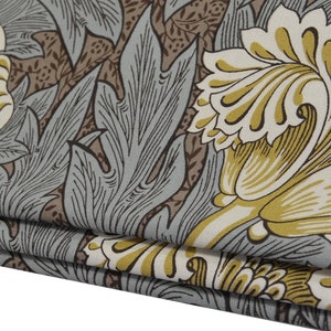 William Morris - Tulip - Bullrush & Schiefer - Professionell gefertigt Raffrollo auf Maß angefertigt