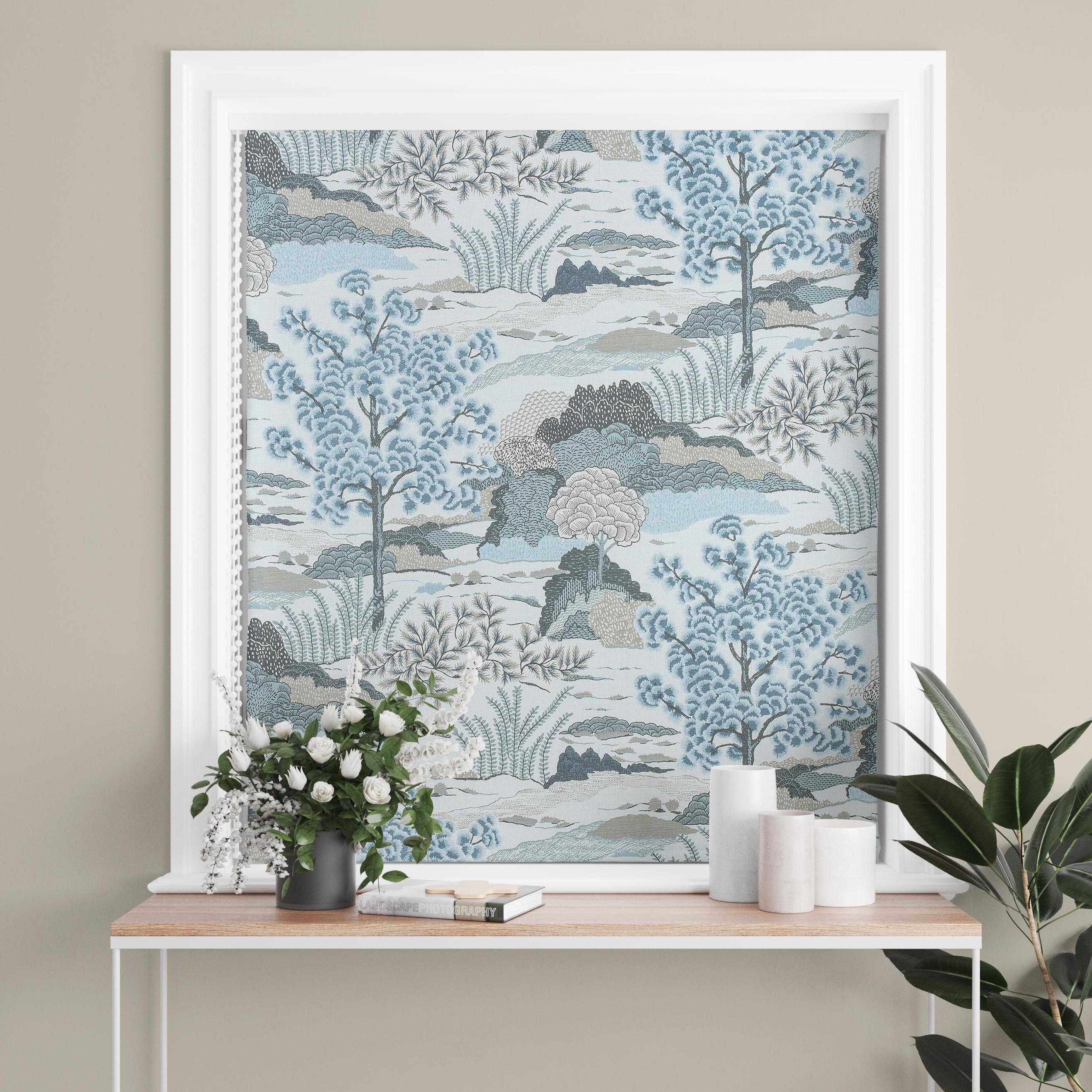 Thibaut - Daintree - Aqua - Professionally Made Roman Blind Made to Measure