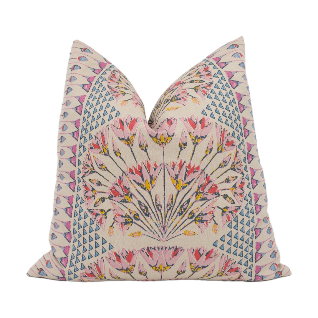 Anna French Thibaut Cairo Pink and Coral Stunning Cushion Cover