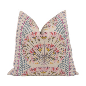 Anna French - Thibaut - Cairo - Pink and Coral - Stunning Cushion Cover Handmade Throw Pillow Designer Home Décor