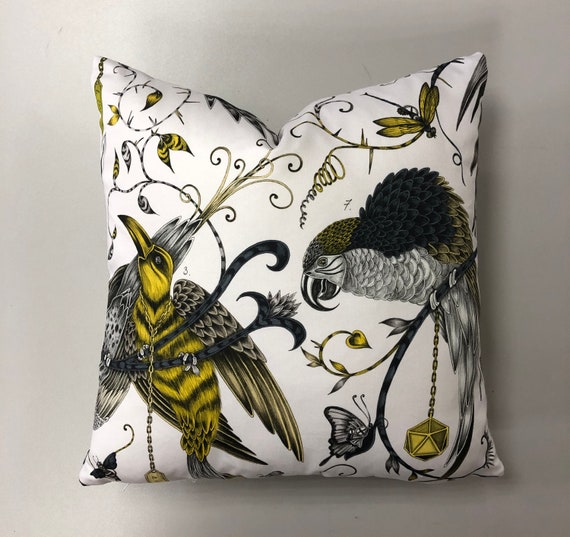 Clarke And Clarke Audubon Gold Cushion Cover Pillow Etsy