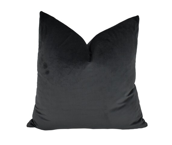 Black velvet pillow cover outlet