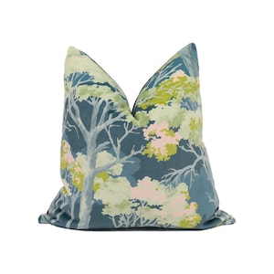 Linwood - Arboreal - Dusk - 1940&#39;s Inspired Trees and Foliage Cushion Cover - Handmade Throw Pillow - Designer Home Décor