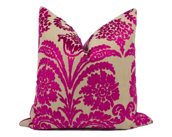 Federa Cuscino S4Sassy Decor 50x50cm – Magenta, Seta Dupion Con Perline, Fatta A Mano, Cuscino Decorativo Lusso - 2