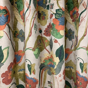 G P & J Baker - California Velvet Fabric - BP10813/4 - Red/Cream -curtains/drapes - Stunning Designer Fabric