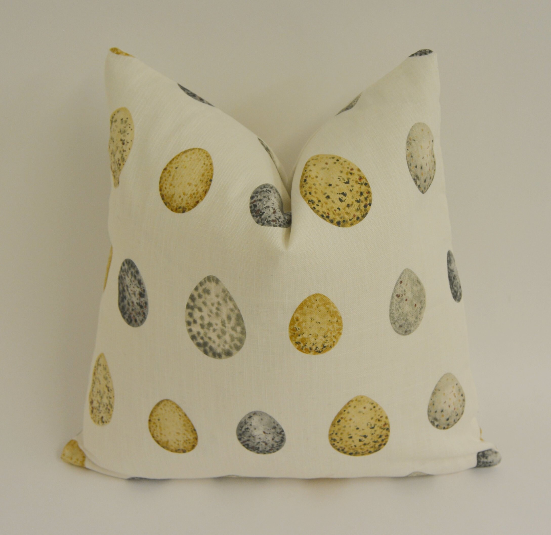 Sanderson Nest Egg Corn / Graphite Cushion Cover Throw Etsy UK