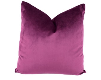 Stunning Damson Purple Designer Velvet Cushion Cover - Handmade Throw Pillow Designer Home Decor