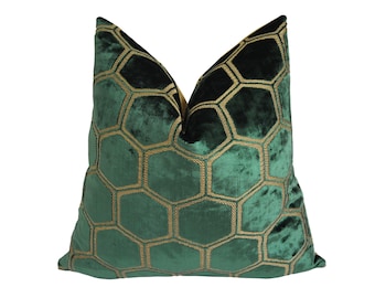 Designers Guild - Manipur - Azure - Luxury Velvet Cushion Cover Throw Pillow Designer Home Decor
