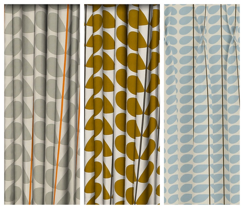 Orla Kiely Two Colour Stem Warm Grey Olive Powder Blue Image 0