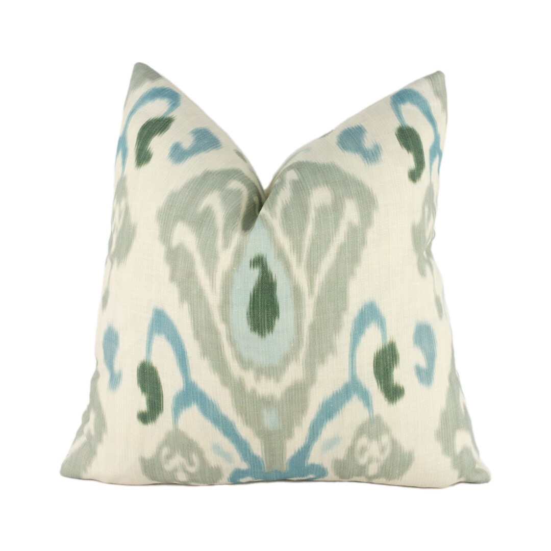 Zoffany Annapurna Sky / Linen Relaxed Semiabstract Ikat Etsy