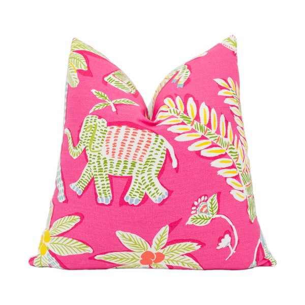 Thibaut - Goa - Pink - Handmade Cushion Cover Stunning Throw Pillow Designer Home Décor