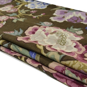 Schumacher - Bermuda Blossom - Cocoa -  Made To Measure Professionally Made Roman Blind