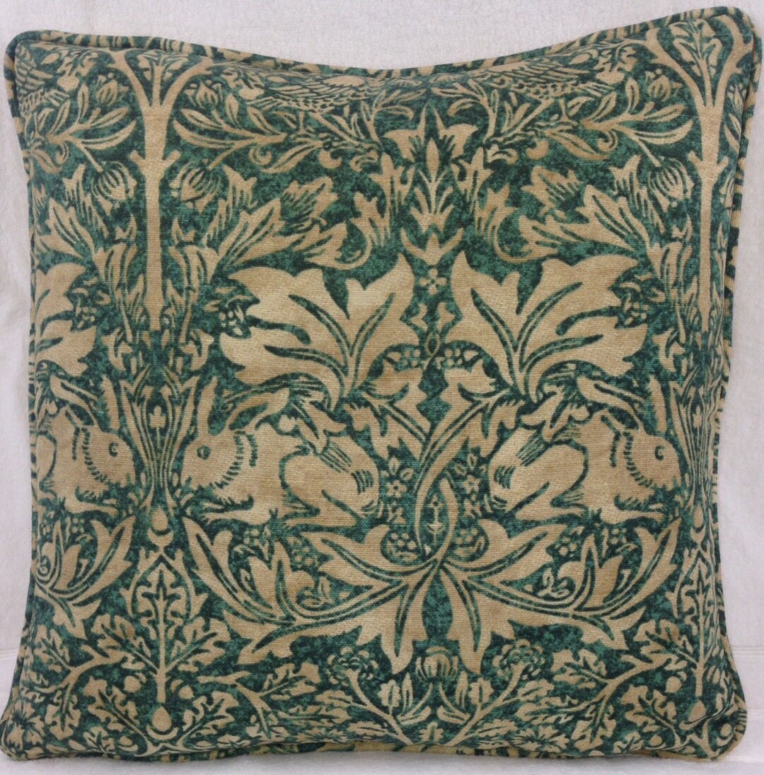William Morris Brer Rabbit Forest / Manilla Cushion Cover Throw Pillow ...